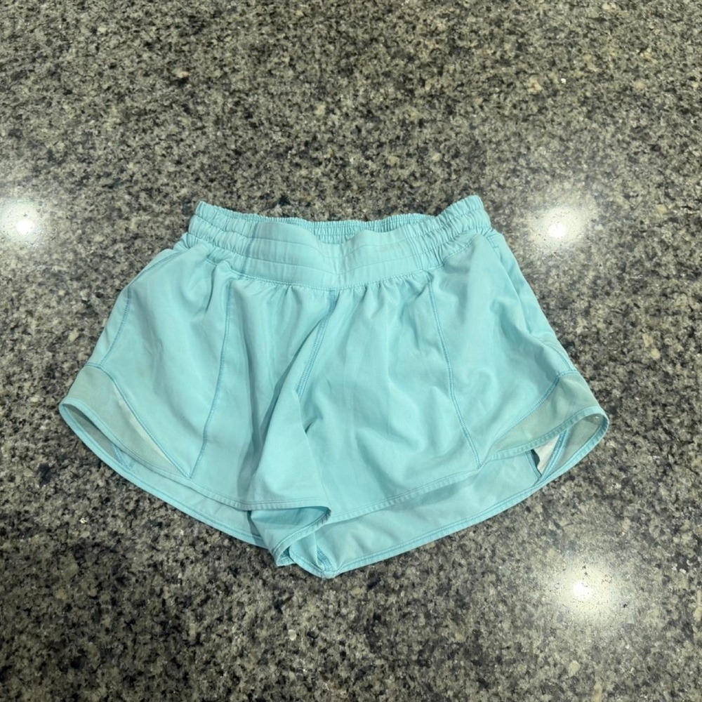 Lululemon Hotty Hot Short II Long 4 Blue Athletic Running Shorts Size 4